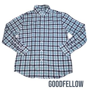 Goodfellow Green Black Plaid Button Down Shirt - Men’s Large